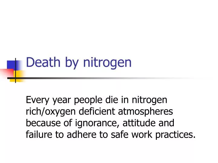 death by nitrogen