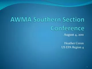 AWMA Southern Section Conference