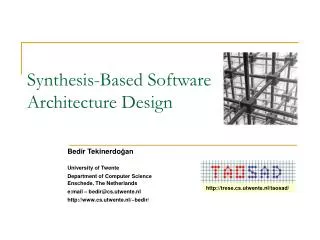 Synthesis-Based Software Architecture Design