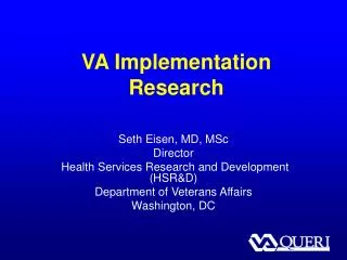 VA Implementation Research