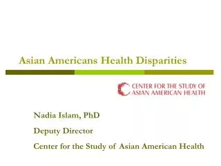 Asian Americans Health Disparities