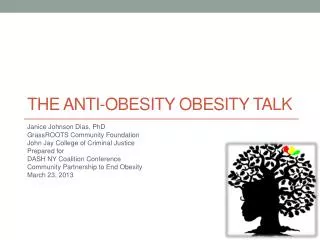 The Anti-Obesity Obesity Talk