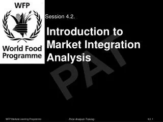 Introduction to Market Integration Analysis