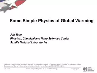 Some Simple Physics of Global Warming