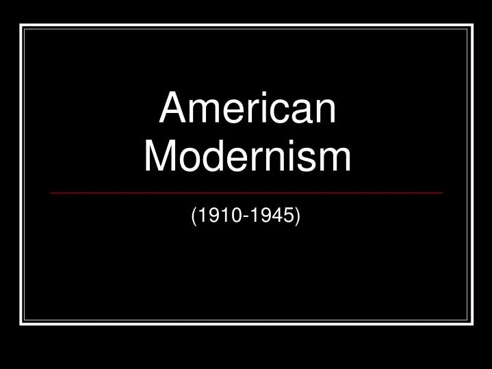 american modernism