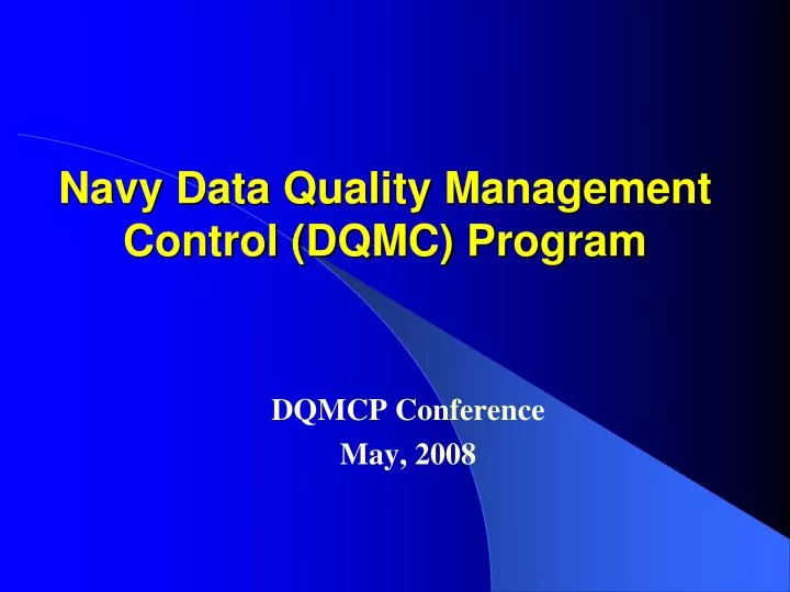 navy data quality management control dqmc program