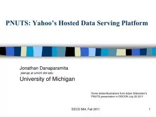 PNUTS: Yahoo’s Hosted Data Serving Platform