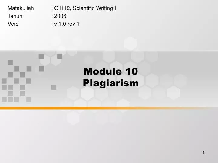 module 10 plagiarism