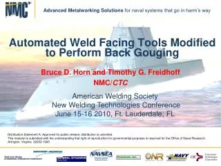 Automated Weld Facing Tools Modified to Perform Back Gouging