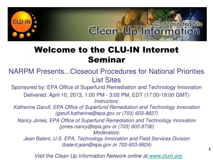 welcome to the clu in internet seminar