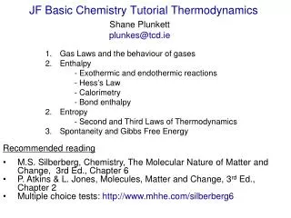 JF Basic Chemistry Tutorial Thermodynamics
