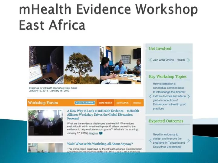 mhealth evidence workshop east africa
