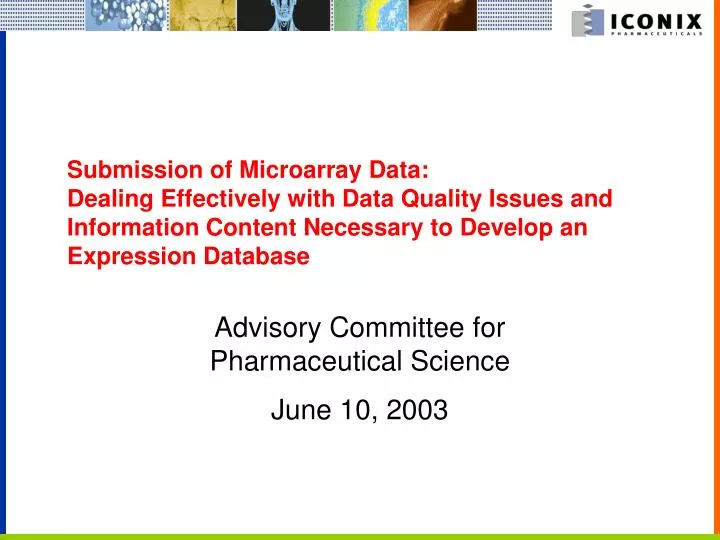 advisory committee for pharmaceutical science june 10 2003