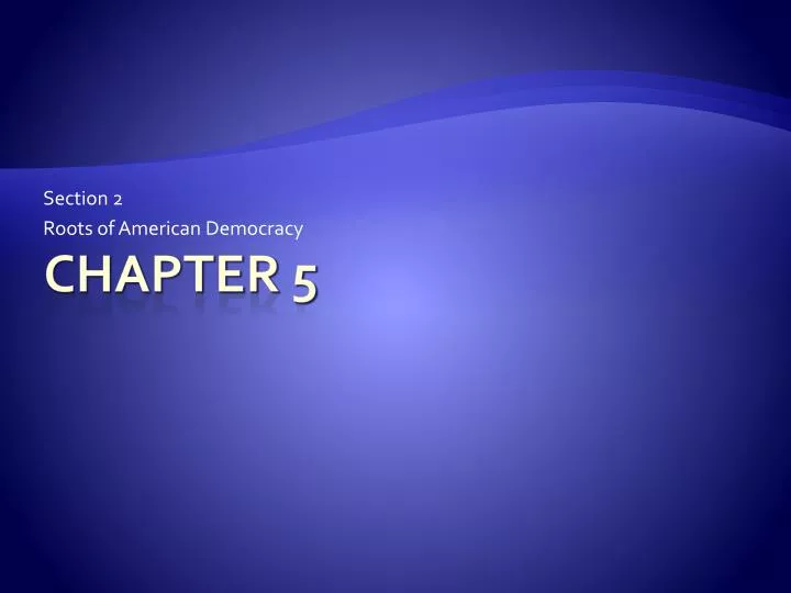 section 2 roots of american democracy