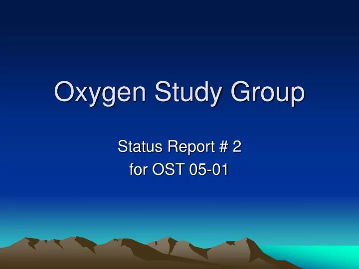 oxygen study group