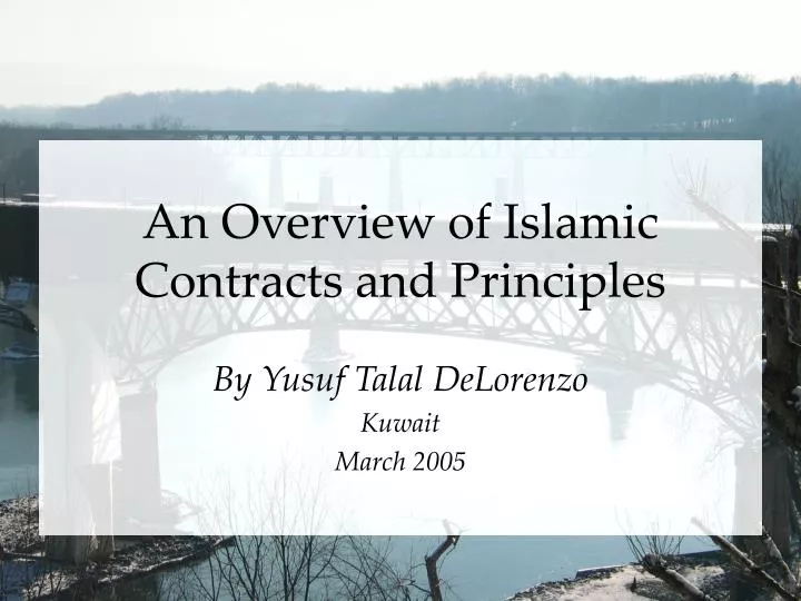 an overview of islamic contracts and principles