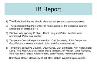 IB Report