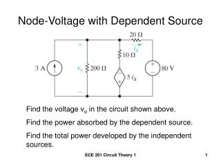 Node-Voltage with Dependent Source