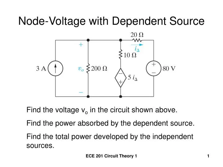 node voltage with dependent source