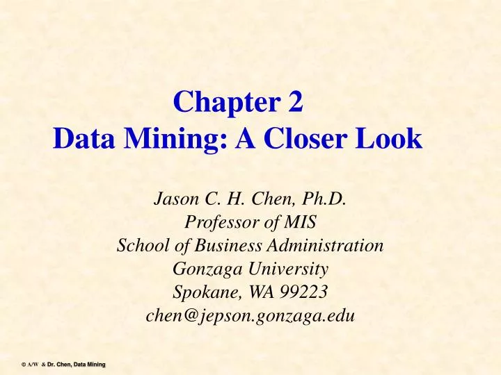 chapter 2 data mining a closer look