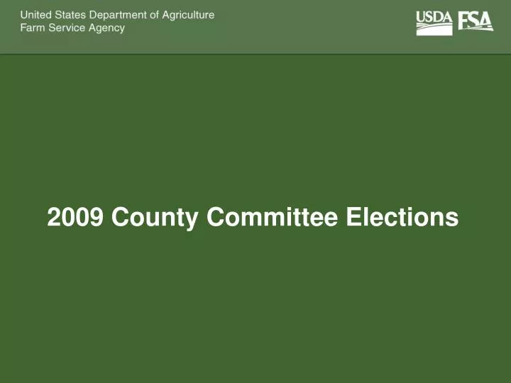 2009 county committee elections