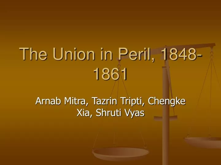 the union in peril 1848 1861