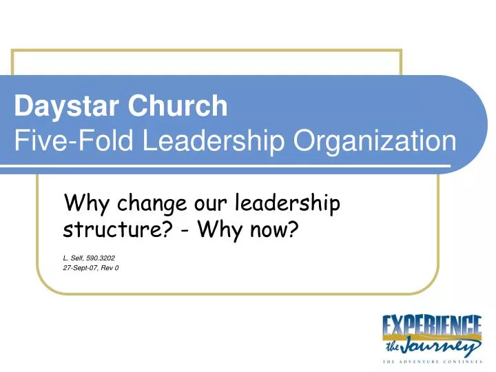 daystar church five fold leadership organization