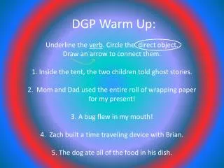 DGP Warm Up: