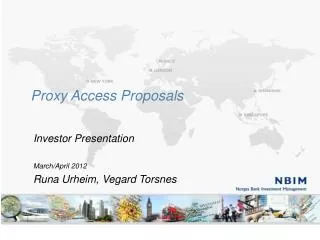 Proxy Access Proposals