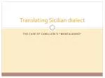 Translating Sicilian dialect - slide 1