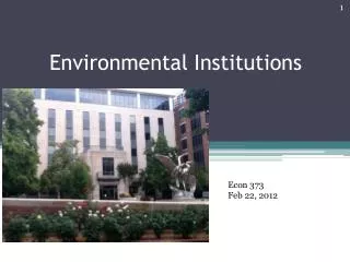 Environmental Institutions