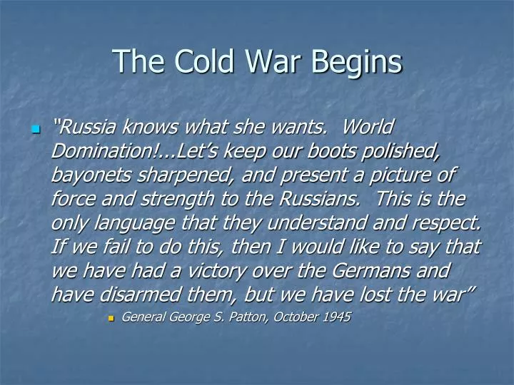 the cold war begins
