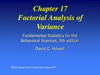 Fundamental Statistics for the Behavioral Sciences, 5th edition David C. Howell