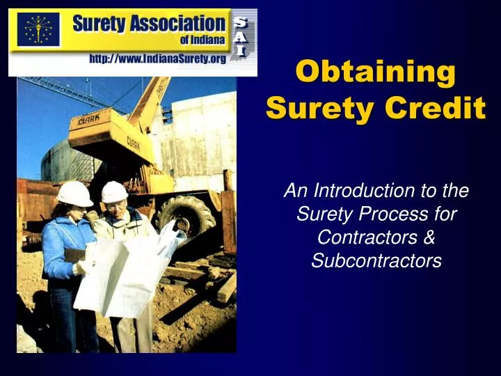 obtaining surety credit