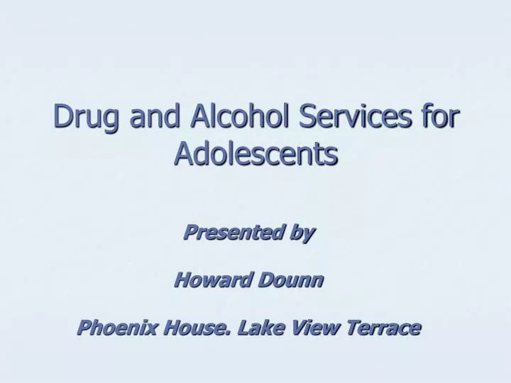 drug and alcohol services for adolescents