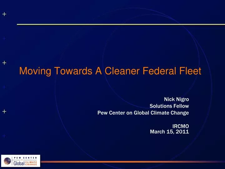 moving towards a cleaner federal fleet