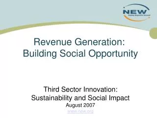 Revenue Generation: Building Social Opportunity