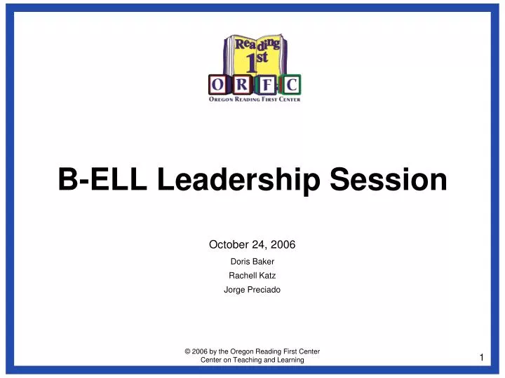 b ell leadership session