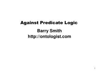 Against Predicate Logic