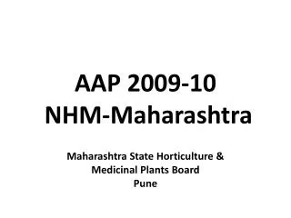 AAP 2009-10 NHM-Maharashtra