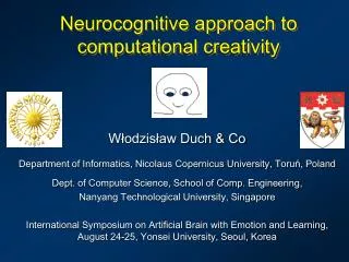 Neurocognitive approach to computational creativity