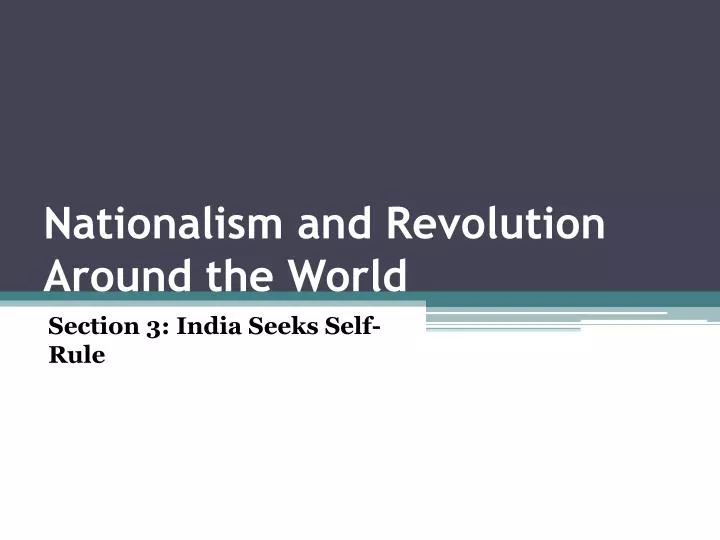 nationalism and revolution around the world