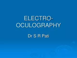 ELECTRO-OCULOGRAPHY