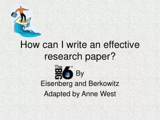 How can I write an effective research paper?