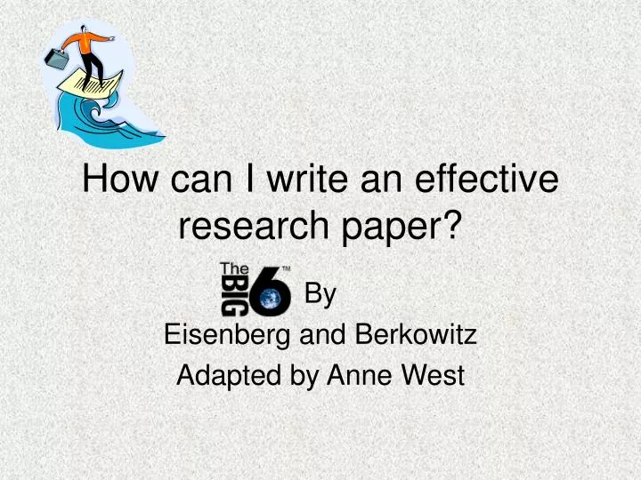 how can i write an effective research paper