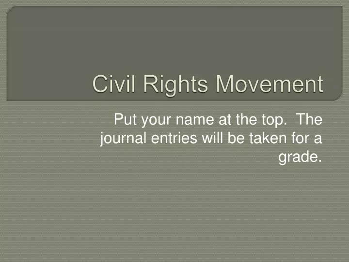 civil rights movement