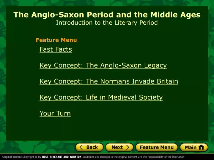 the anglo saxon period and the middle ages introduction to the literary period