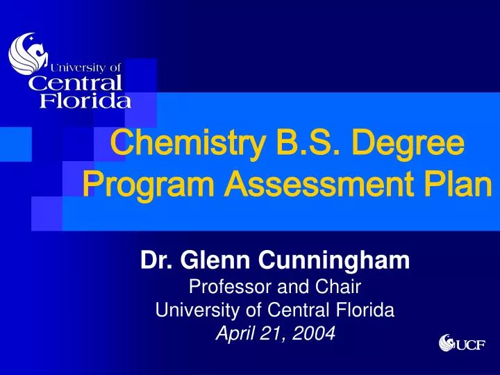 chemistry b s degree program assessment plan