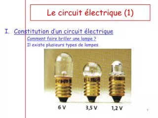 le circuit lectrique 1