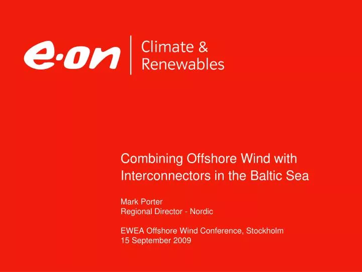 combining offshore wind with interconnectors in the baltic sea